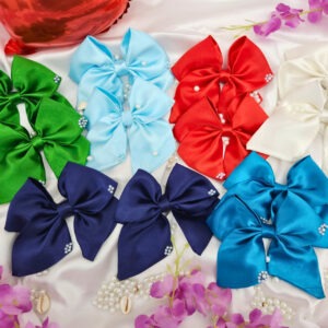 Playful Minni Bow with Tail – Charming Hair Accessory for Ponytails (Pack of 6 Pieces)