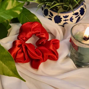Red | Ultra Satin Scrunchie | Rubber Band