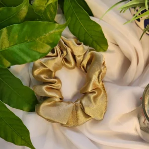 Light Golden | Ultra Satin Scrunchie | Rubber Band