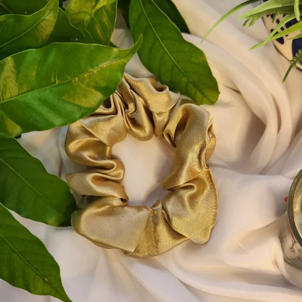 Light Golden | Ultra Satin Scrunchie | Rubber Band