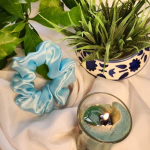 Sky Blue | Ultra Satin Scrunchie | Rubber Band