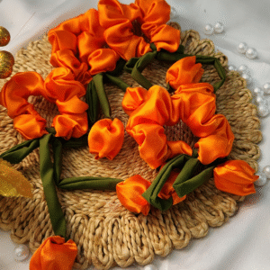 Tulip Scrunchies – Elegant Floral Hair Accessories
