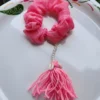 Georgette Boho Scrunchie – Stylish Regular Size Hair Accessory - Pink