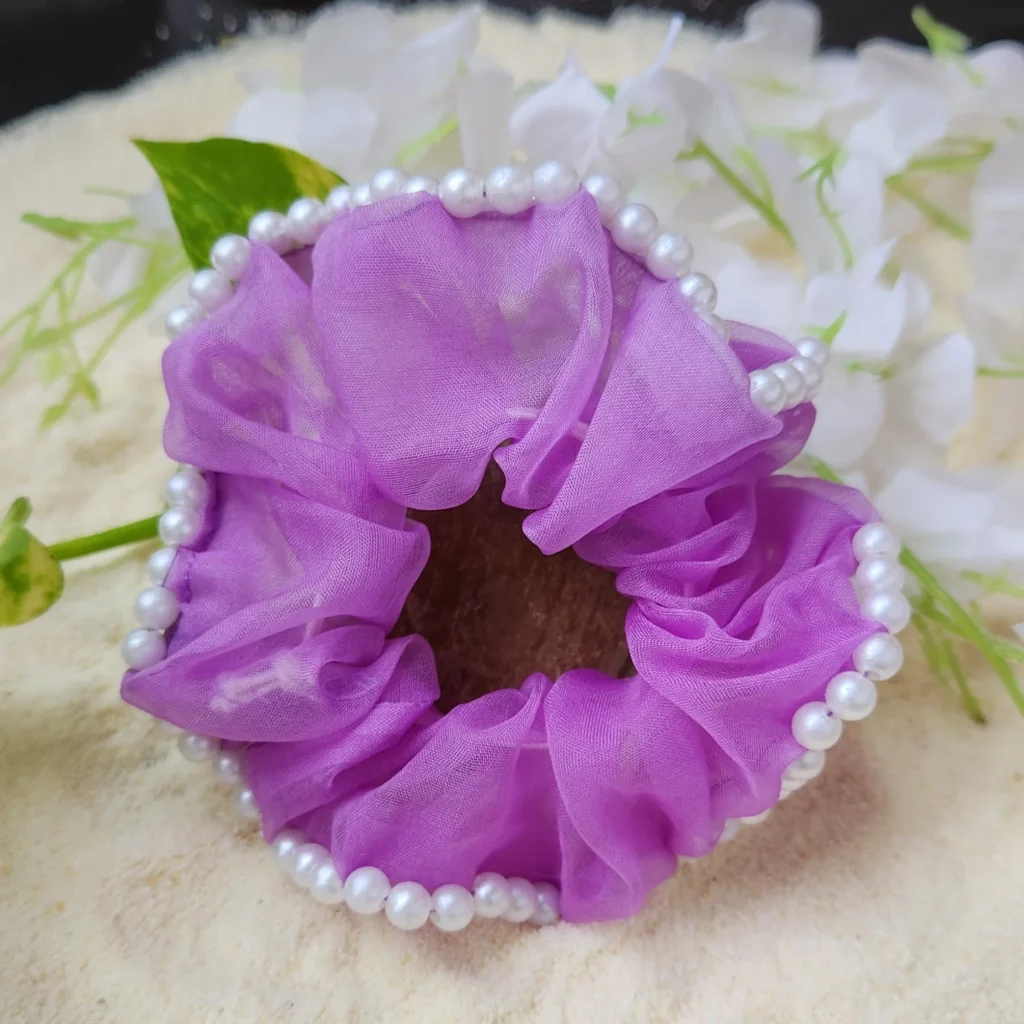 purple-dreamy-pearl-scrunchie-organza-hair-tie/