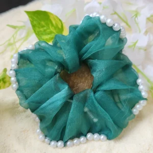 sea-green-dreamy-pearl-scrunchie-organza-hair-tie/