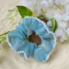 Sky Blue | Dreamy Pearl Scrunchie | Organza Hair Tie - Sky Blue