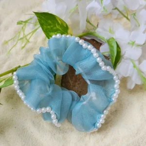 sky-blue-dreamy-pearl-scrunchie-organza-hair-tie/