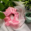 Peach | Premium Satin Scrunchies | Rubber Band - Peach
