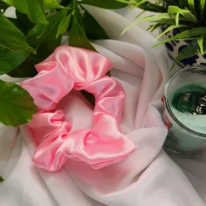 Peach | Premium Satin Scrunchies | Rubber Band