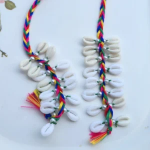 Boho Style Lightweight Paranda – Thread & Shell Hair Accessory