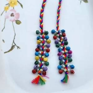 Boho Style Lightweight Paranda with Ghunghru – Thread Hair Accessory