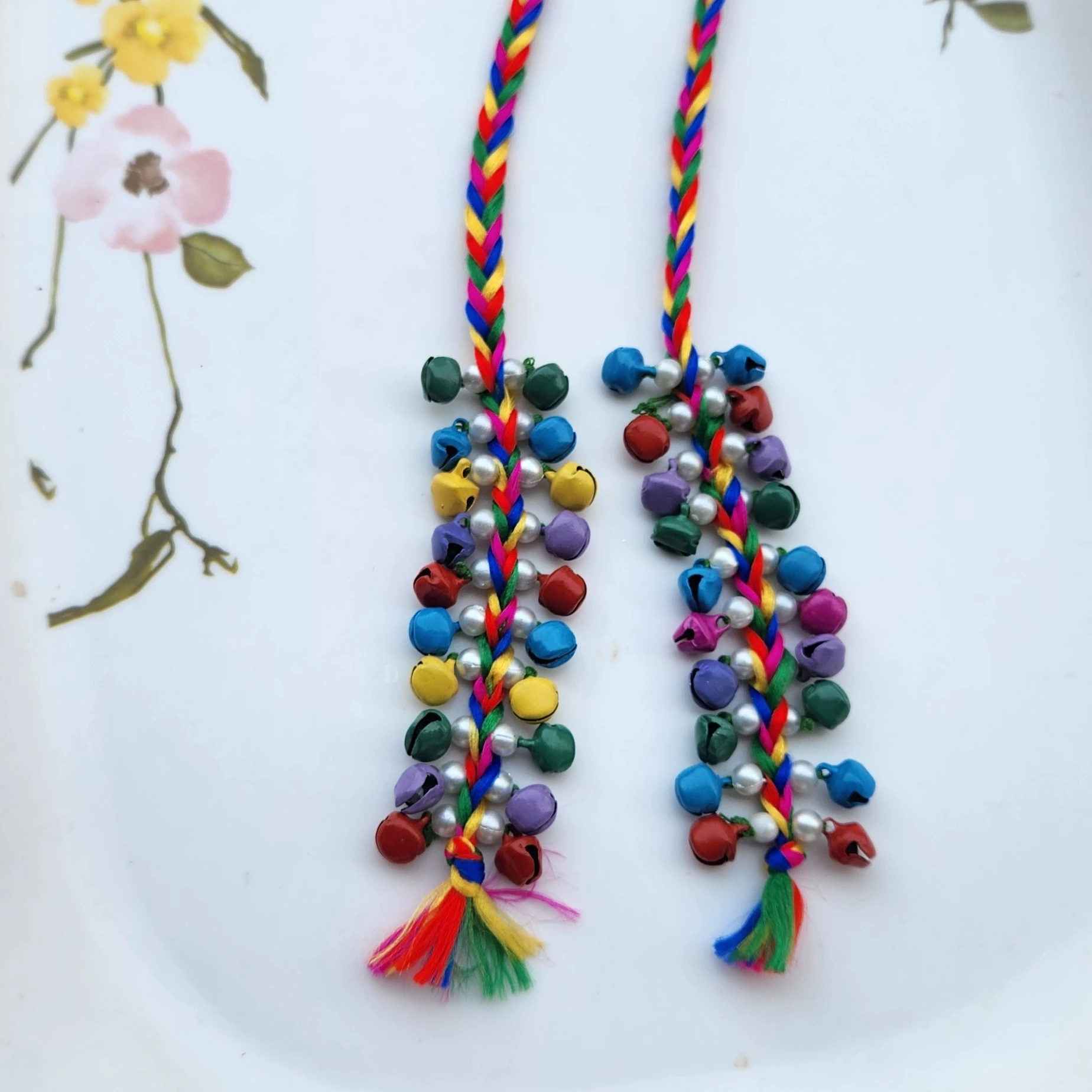 Boho Style Lightweight Paranda with Ghunghru – Thread Hair Accessory