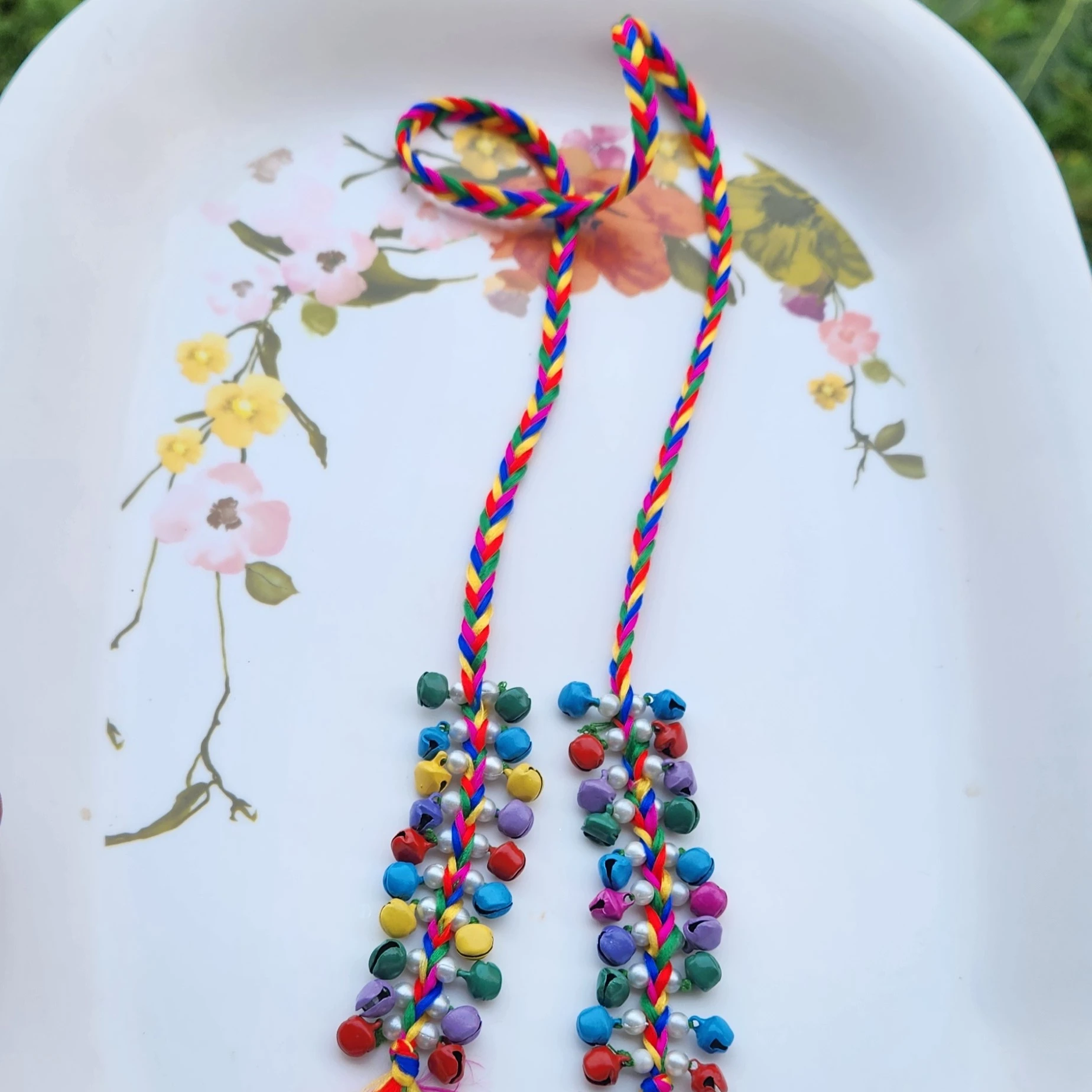 Boho Style Lightweight Paranda with Ghunghru – Thread Hair Accessory