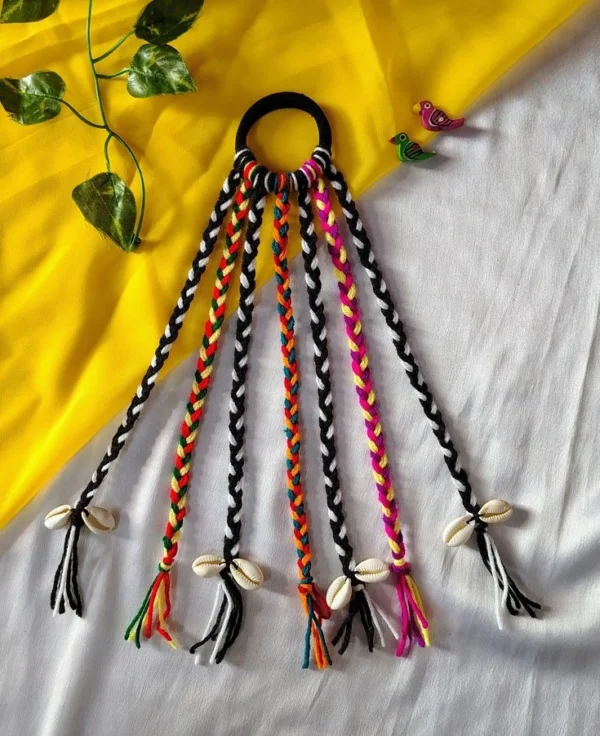 Cata Boho Hair Rubber Band String – Stylish Cotton Thread Hair Accessory